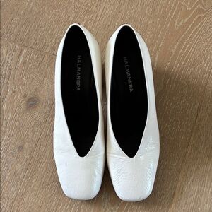 Halmanera White Patent Leather Heels